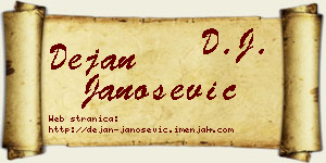 Dejan Janošević vizit kartica